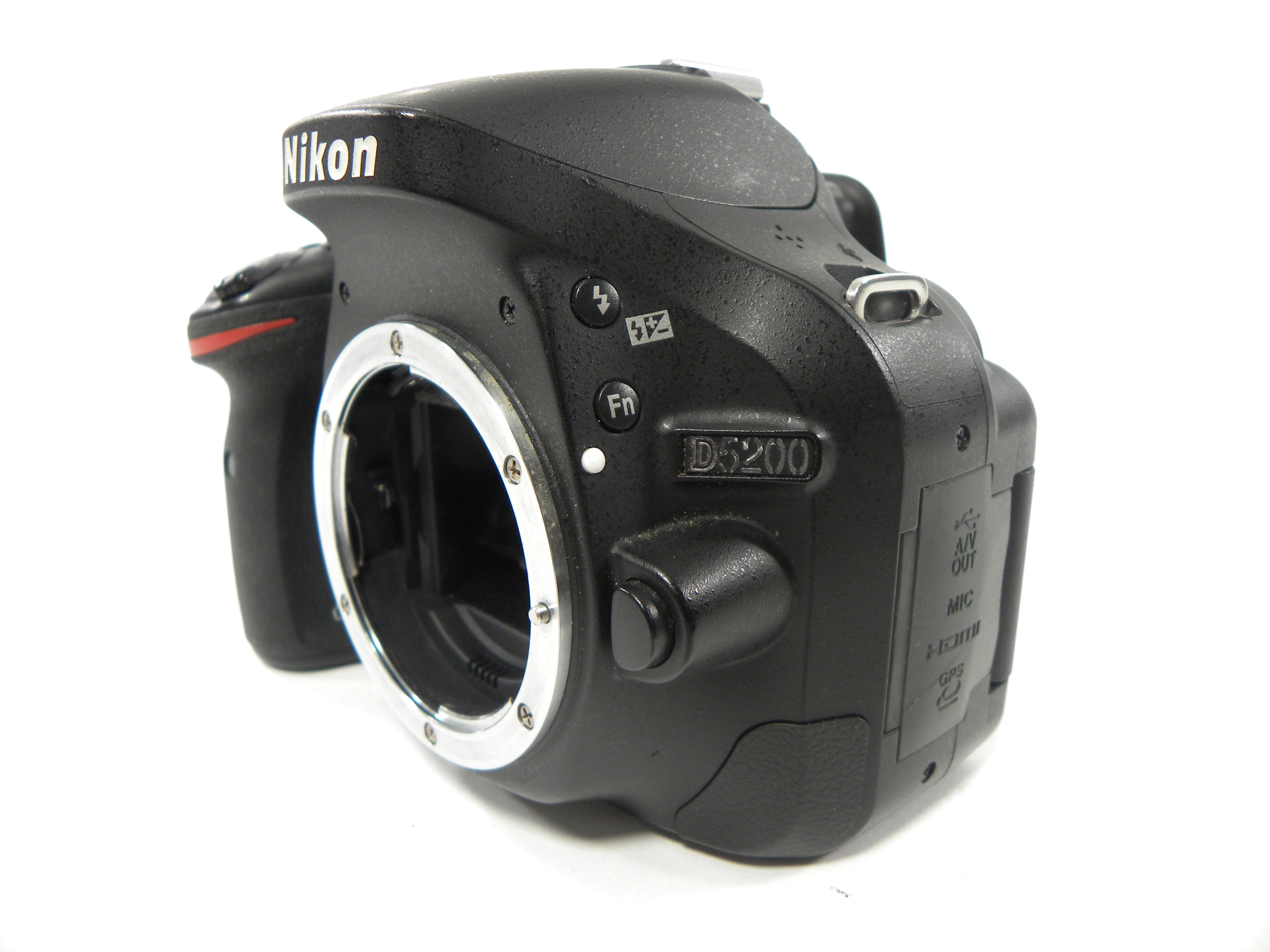 Nikon D5200 24.1mp Digital SLR Body Only Shutter Ct. 7,584