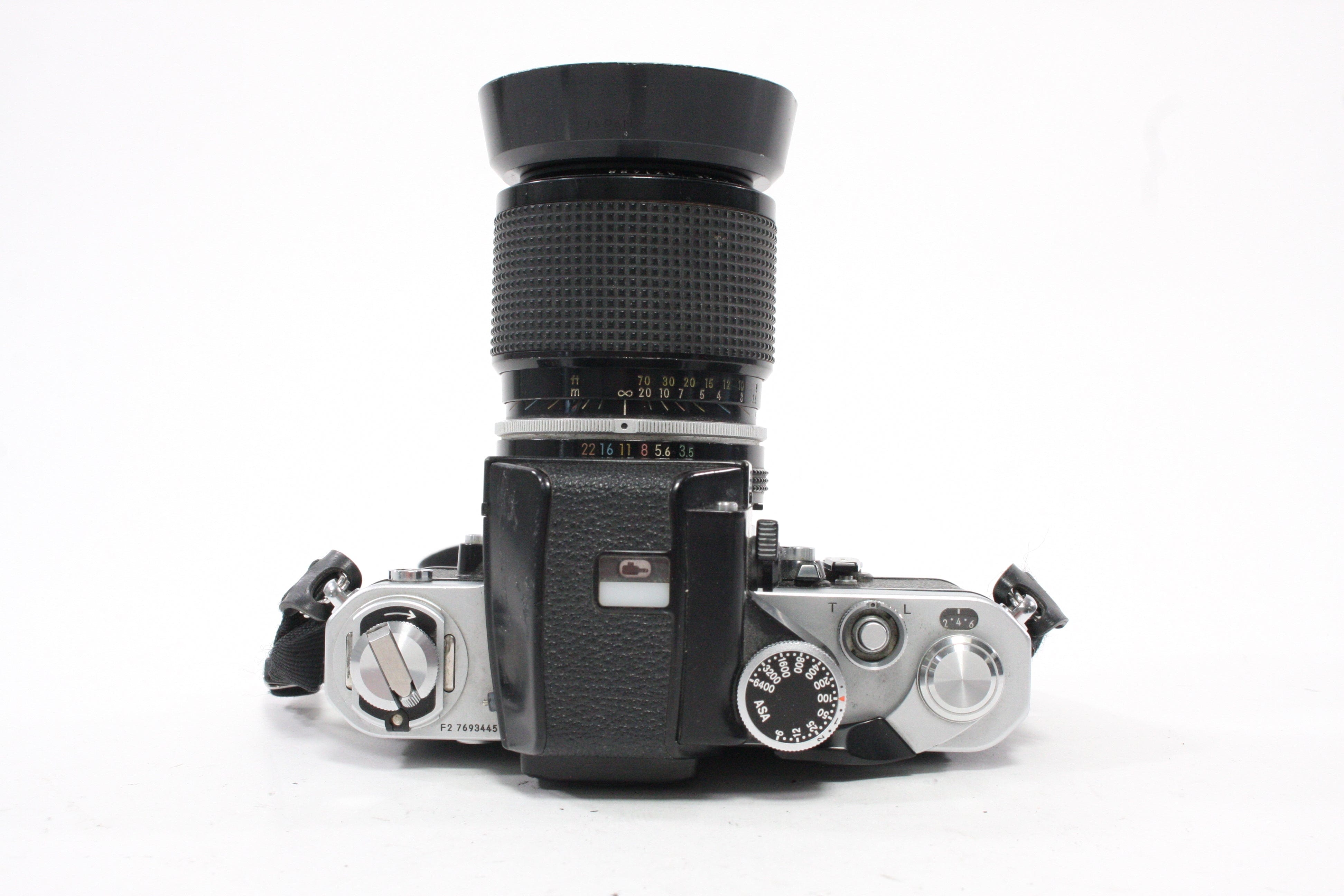 Nikon F2 35mm SLR Camera with 43-86mm f/3.5 Zoom Lens and AP-1 Finder
