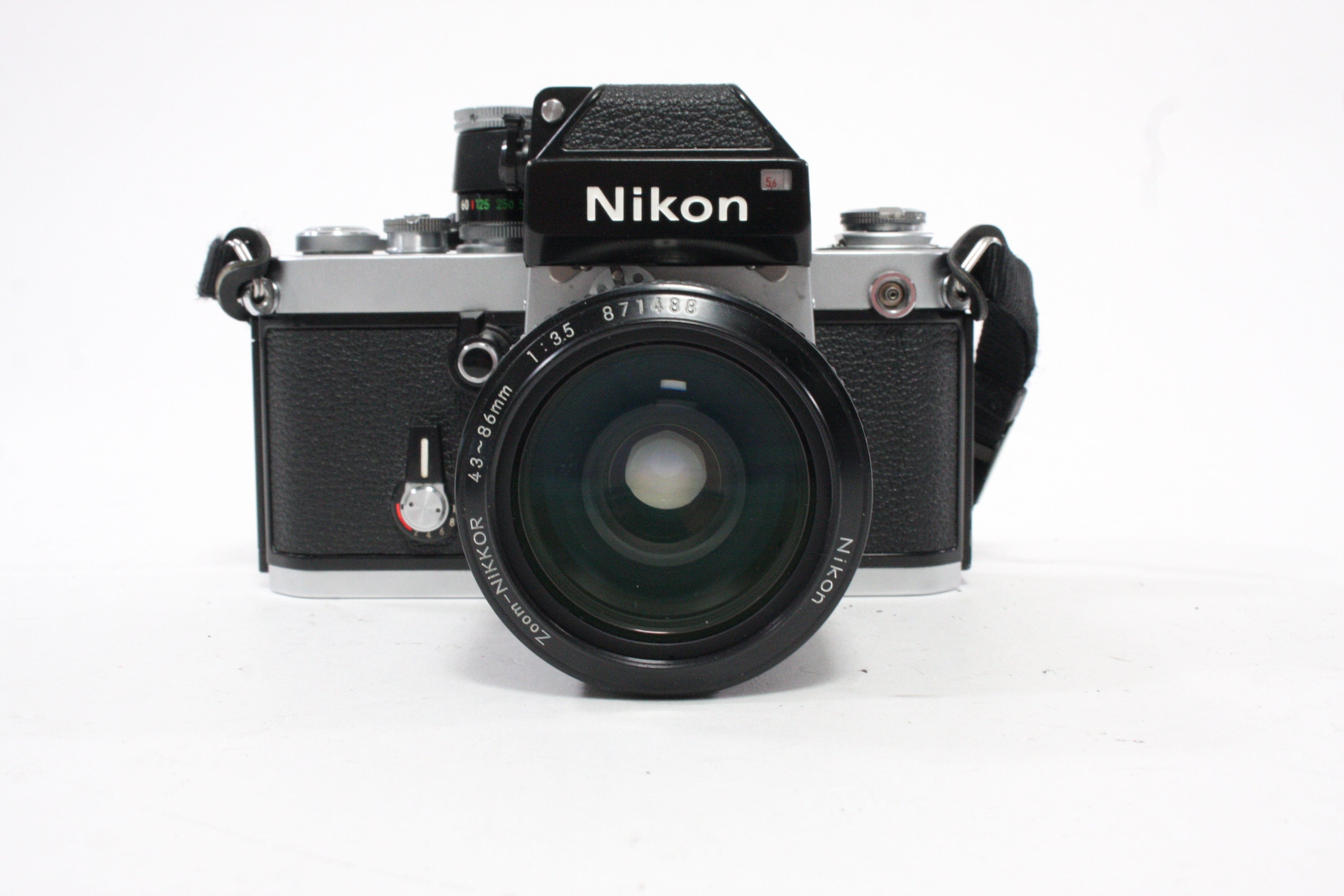 Nikon F2 35mm SLR Camera with 43-86mm f/3.5 Zoom Lens and AP-1 Finder