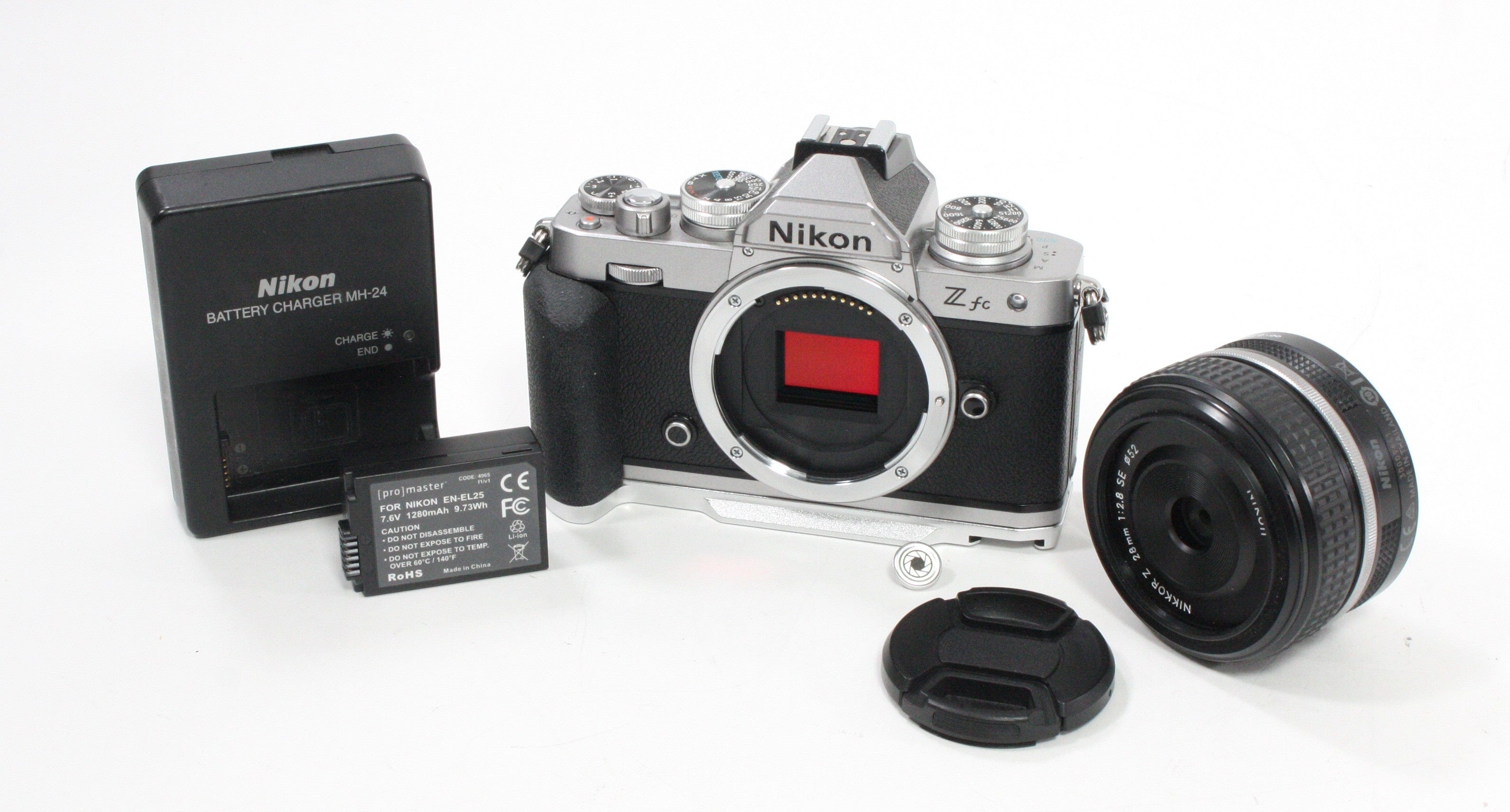 Nikon Z fc Mirrorless Digital Camera with Nikon 28mm f/2.8 SE Lens and Shutter Count 432