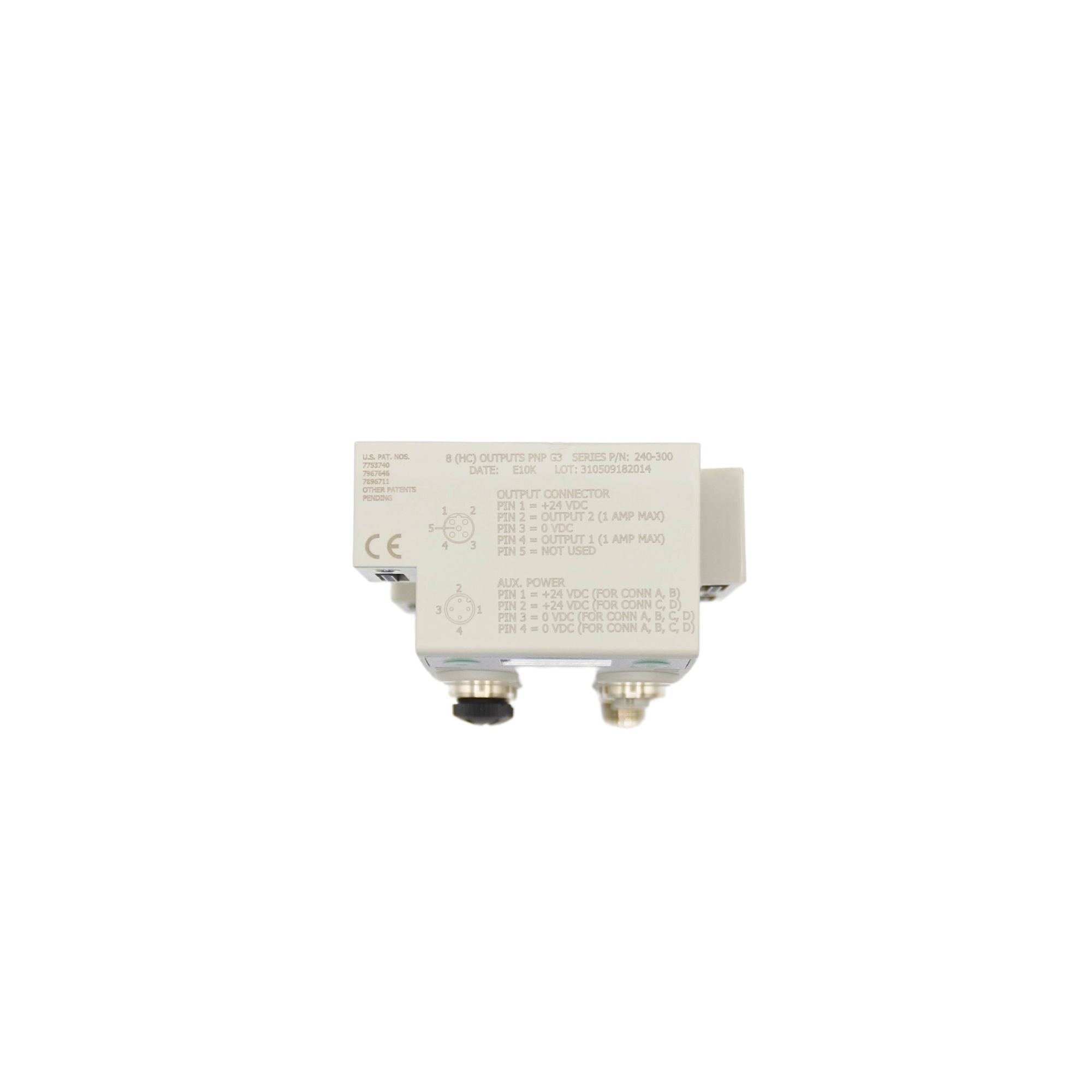 Numatics | Aventics Manifold part G3 8-Outputs PNP Digital High Currency 5 Pin Micro Connector | 240-300