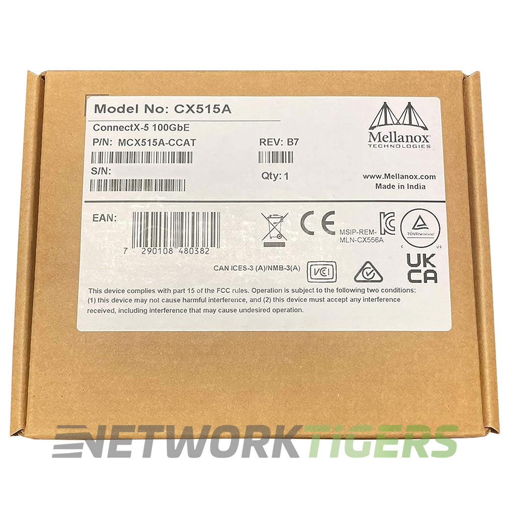 NEW nVidia Mellanox MCX515A-CCAT ConnectX-5 1x 100GB QSFP28 PCIe3.0 x 16 NIC