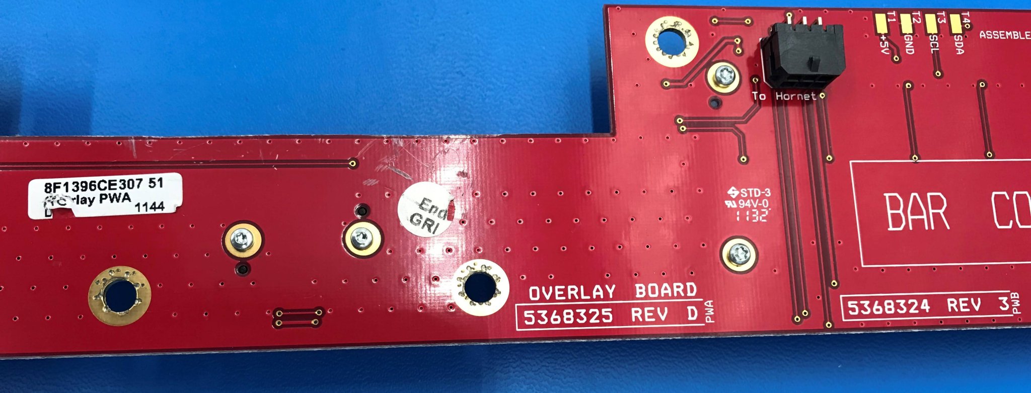 Overlay Board (5368325 Rev D GE/Optima XR220