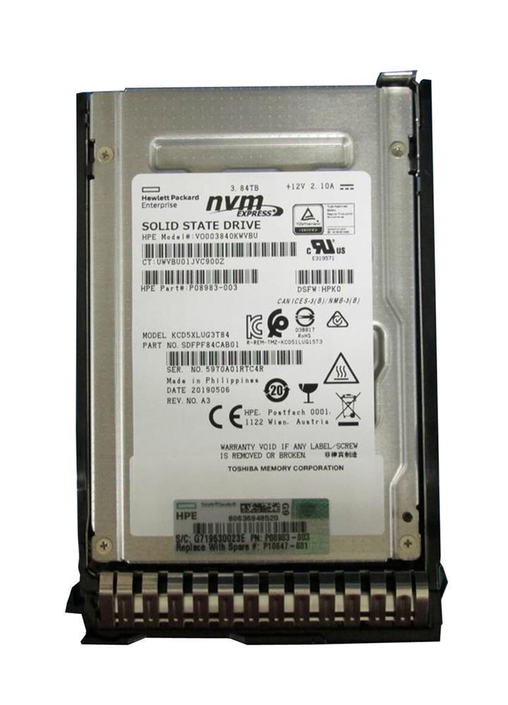 P19817-X21 HPE 3.84TB PCI Express NVMe Read Intensive 2.5-Inch Solid State Drive