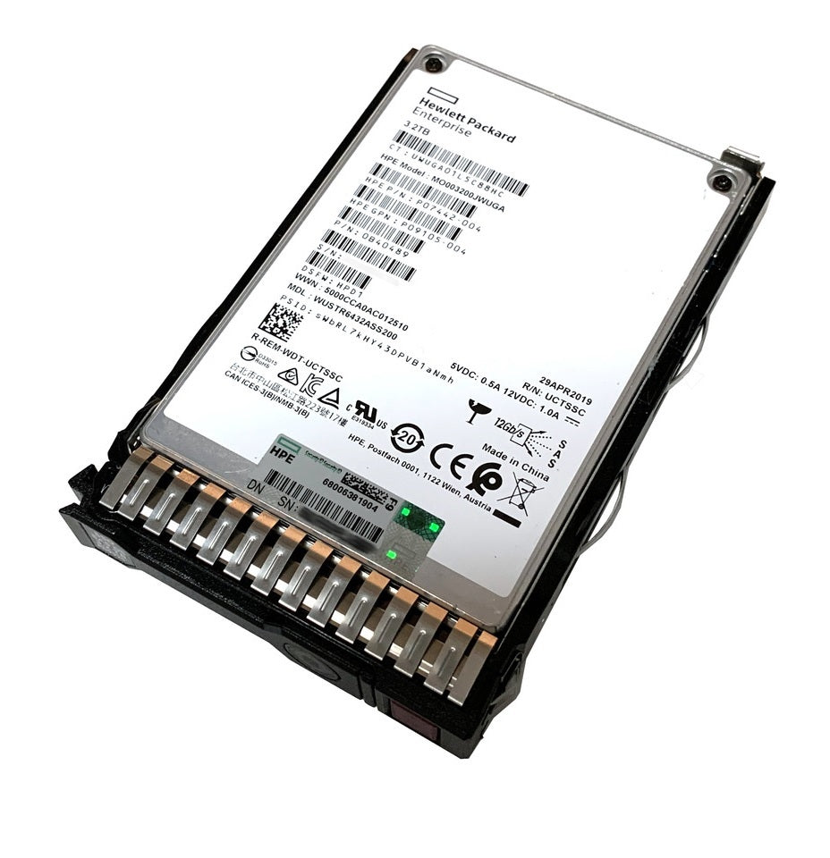 P49052-H21 HPE 3.2TB SAS 12Gbps Mixed Use 2.5-Inch Solid State Drive with Smart Carrier for G10 Server