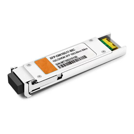 10G Tunable DWDM XFP 50GHz 96Chs 1529.16nm～1568.36nm 40km LC SMF DDM Transceiver Module