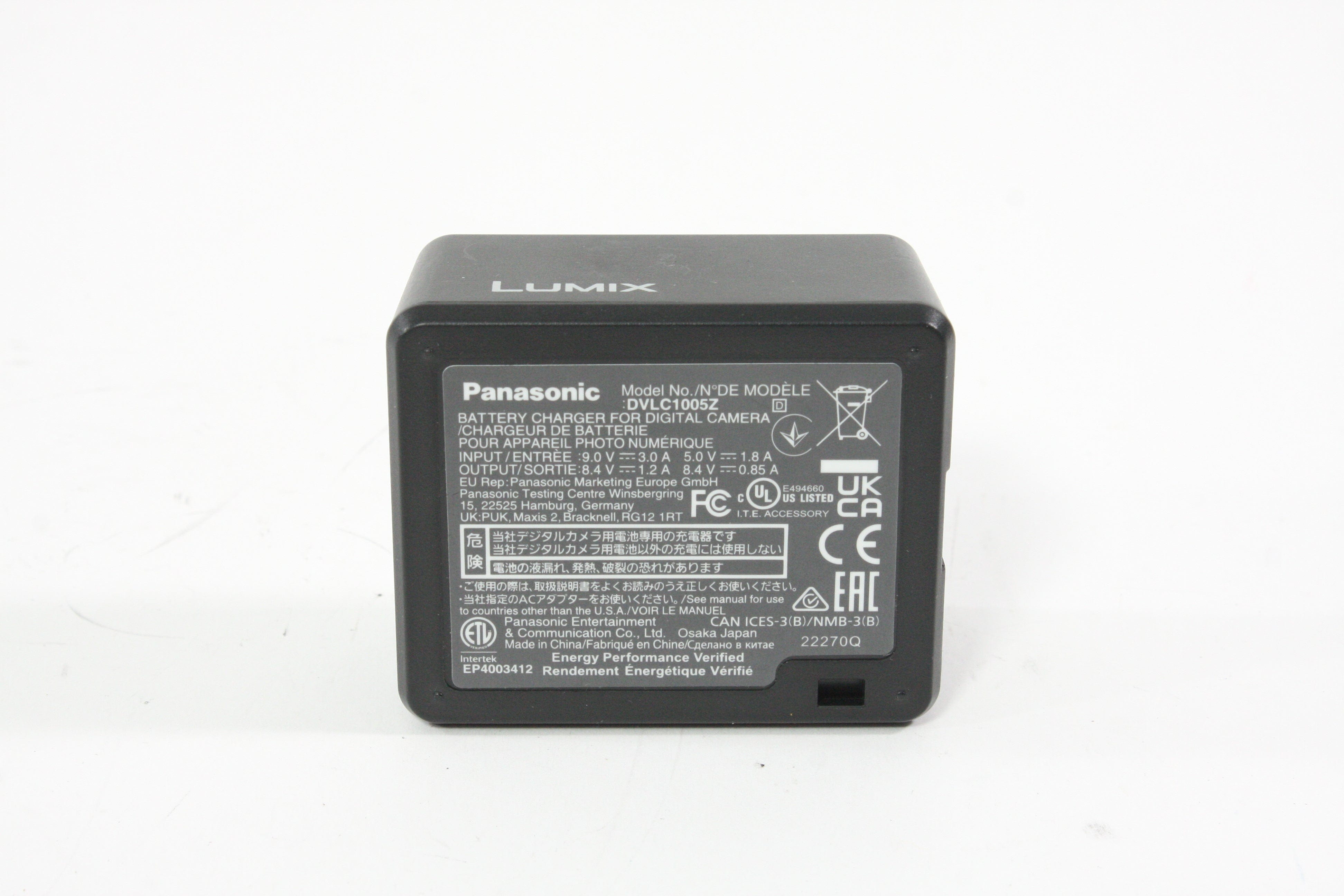 Panasonic Lumix Battery Charger DVL1005Z for DMW-BTC15