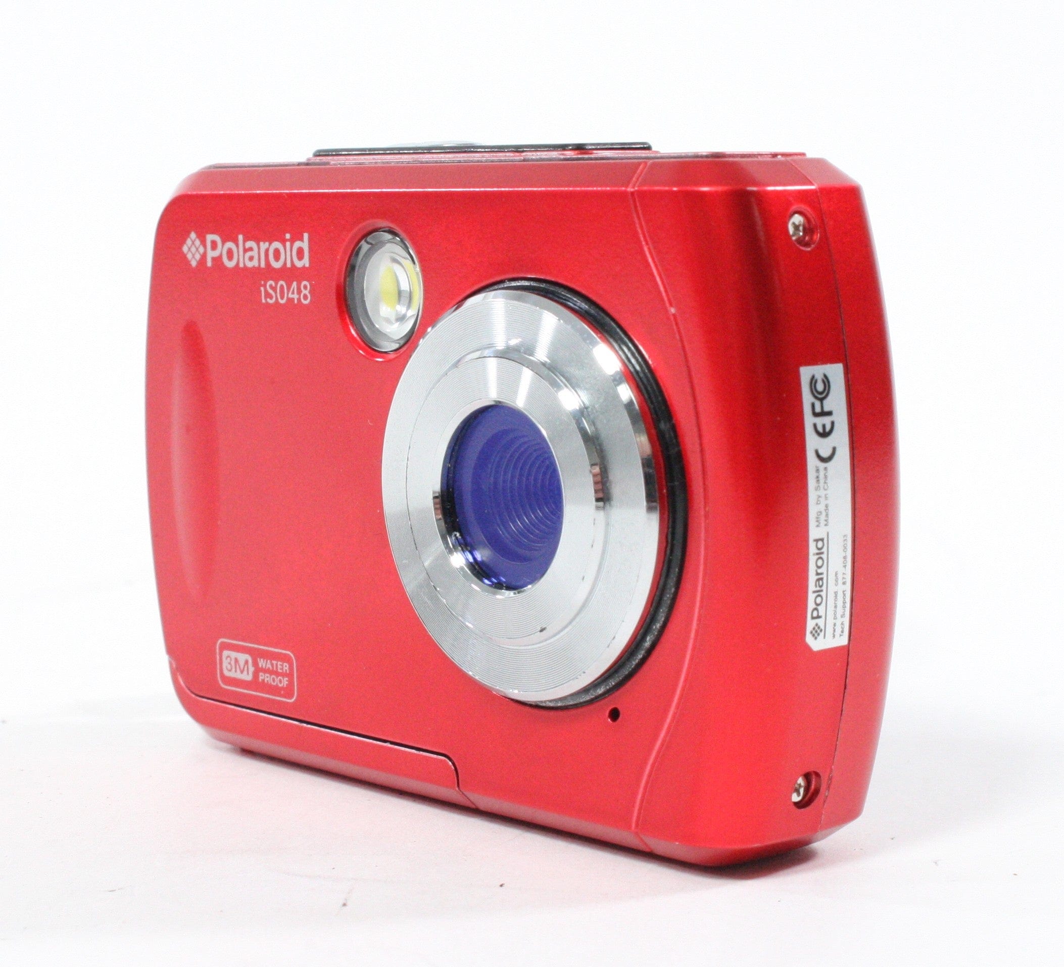 Polaroid iS048 Point and Shoot Digital Camera (Red)