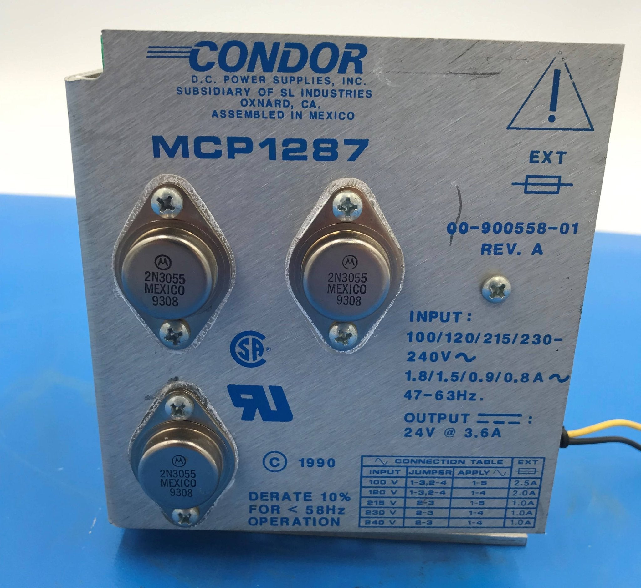 Power supply (00-900558-01/mcp1287 rev A OEC