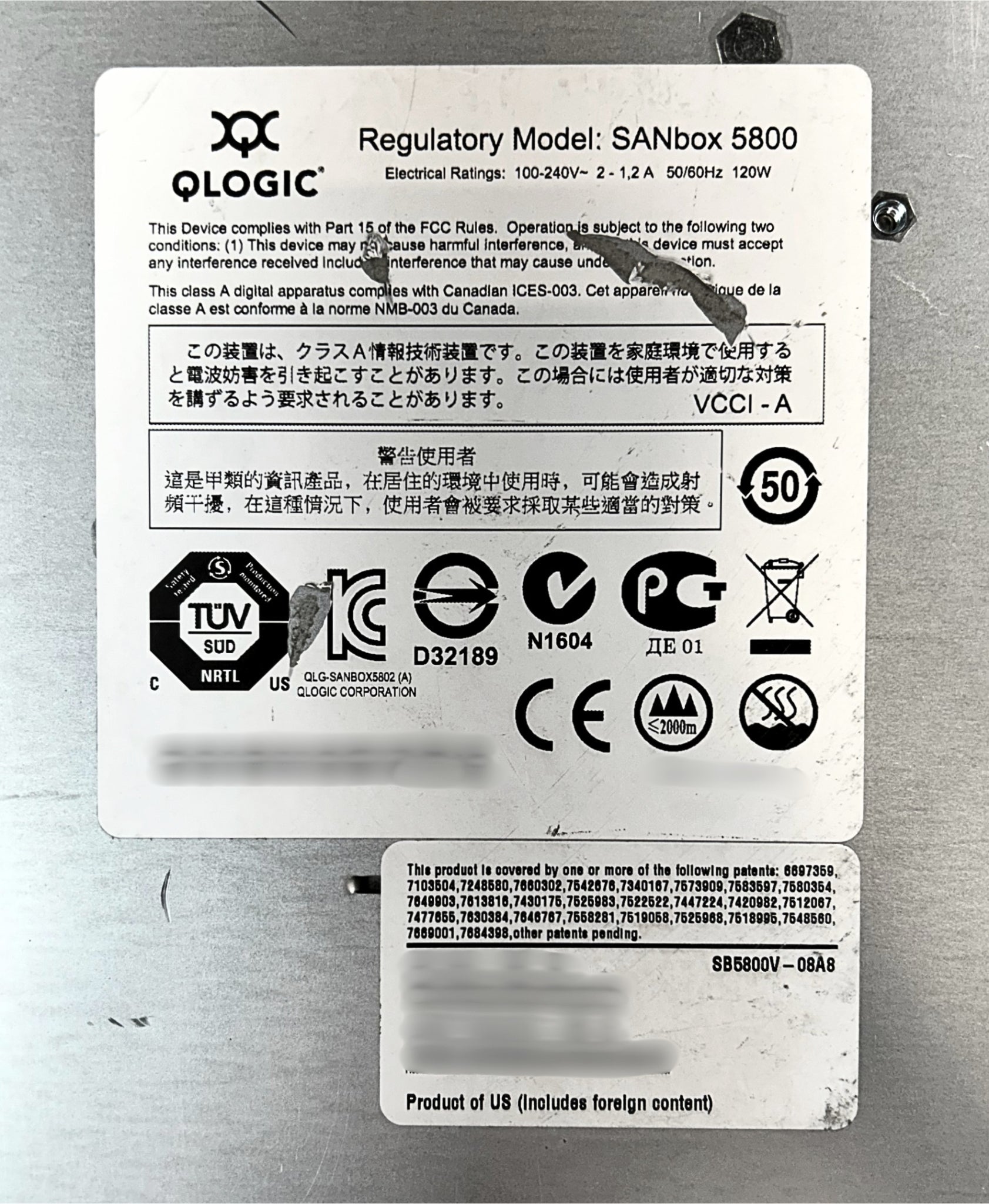 QLogic SB5800V-08A8 SanBox 5800 20-Port 8GB Fibre Channel Managed SAN