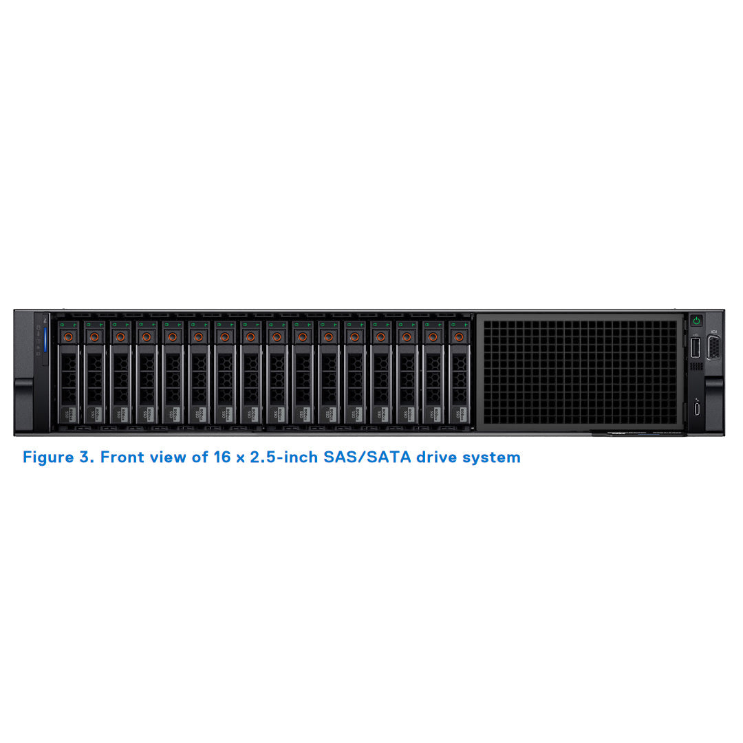 K09TX — 16x 2.5" (SAS/SATA) Rack Chassis | Refurbished Dell PowerEdge R550