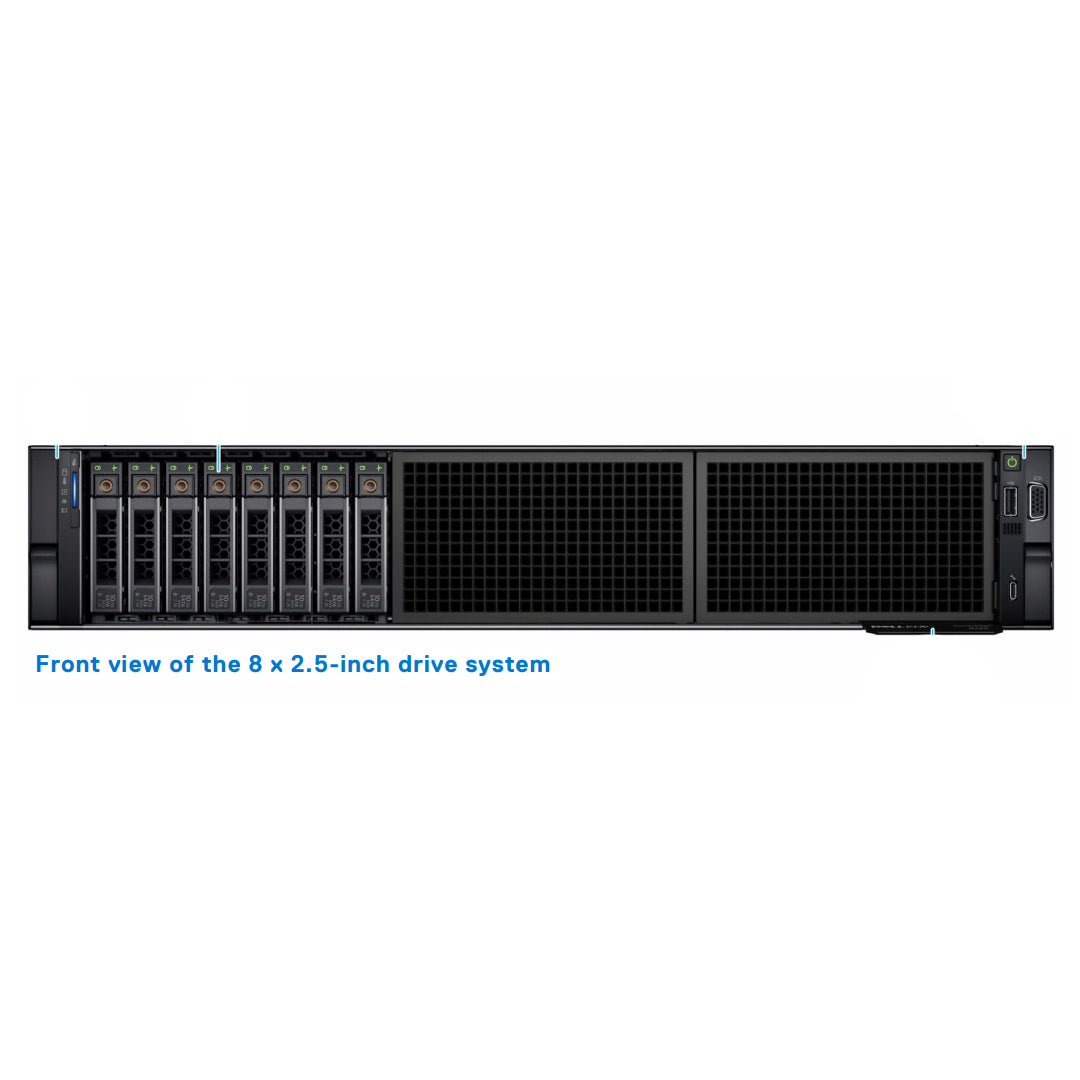 8x2.5" (NVMe) Rack Chassis | Refurbished Dell PowerEdge R750