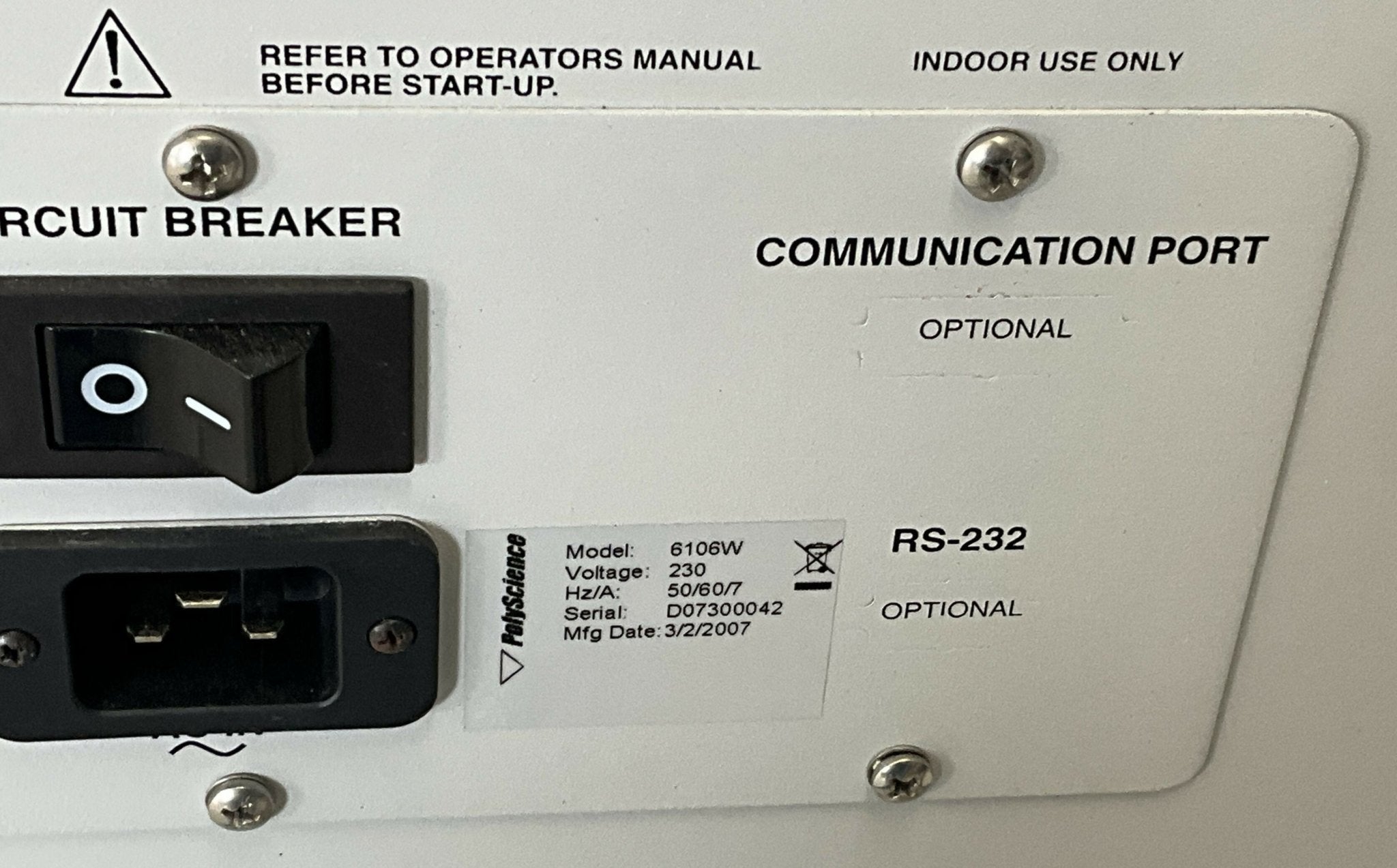 RECIRCULATOR CHILLER (6106W) POLYSCIENCE