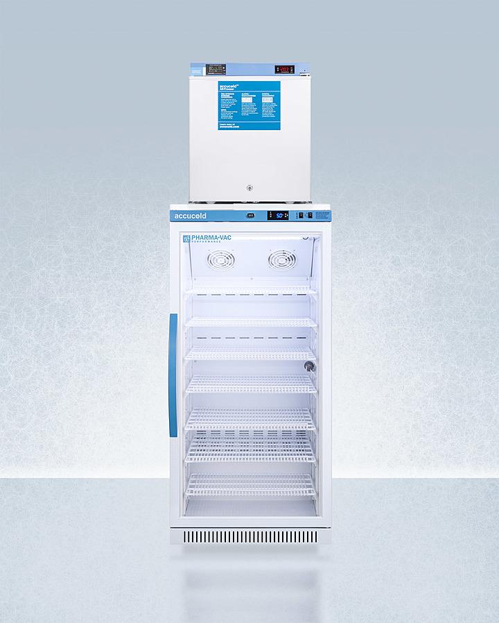 Accucold ARG8PV-FS24LSTACKMED2 24" Wide All-Refrigerator/All-Freezer Combination