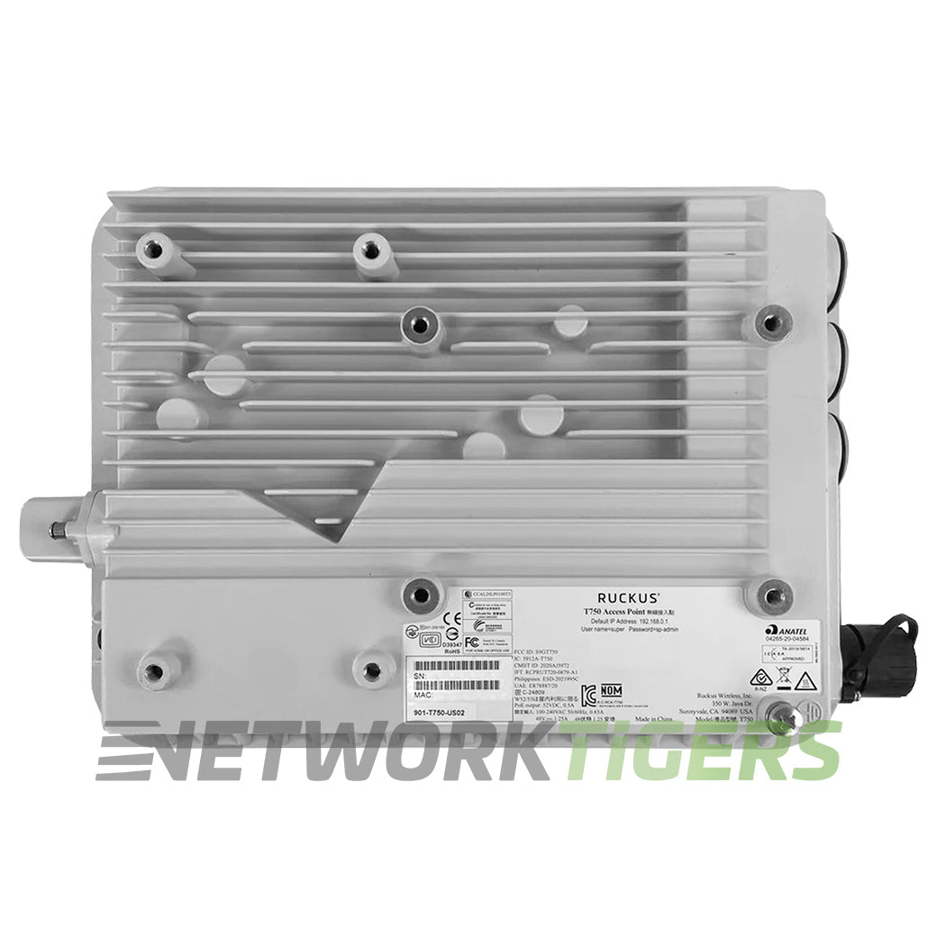 Ruckus 901-T750-US02 4x4:4 Wi-Fi 6 Outdoor Wireless AP w/ 2.56Gbps Backhaul