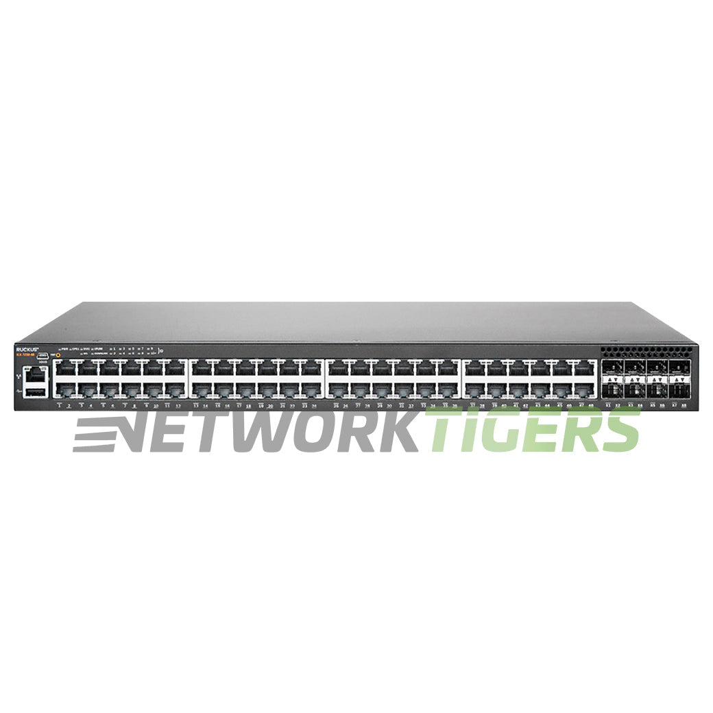Brocade Ruckus ICX7250-48 48x 1GB RJ45 8x 1GB SFP Side-to-Back Airflow Switch