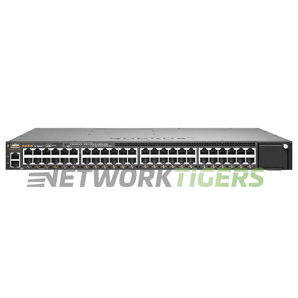 Ruckus Brocade ICX7650-48P 48x 1GB PoE+ RJ45 4x 40GB QSFP+ 1x Mod Slot Switch