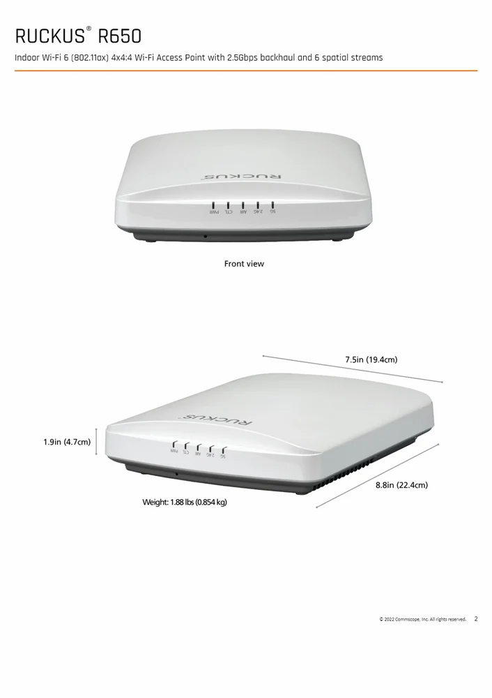 Ruckus R650 wireless Access Point