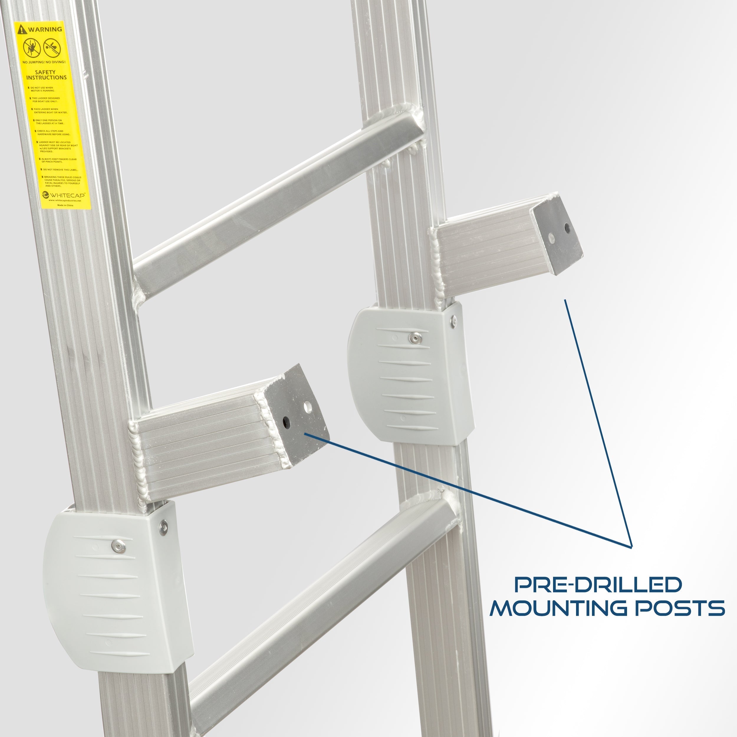 Whitecap S-1865 Aluminum Folding Pontoon Ladder - 4 Step