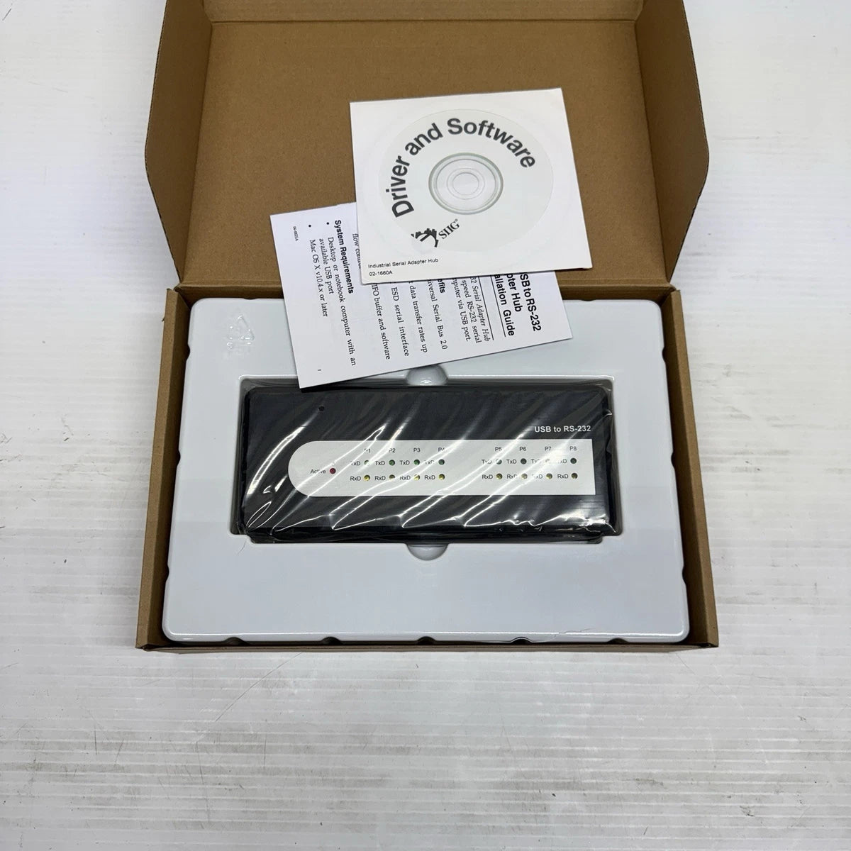 SIIG 8-Port USB to RS-232 Serial Adapter Hub ID-SC0811-S1