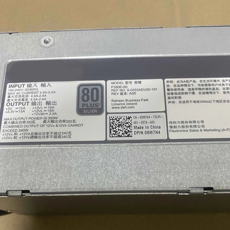For DELL T320 F350E-S0 350W Server Power Supply 100% Test