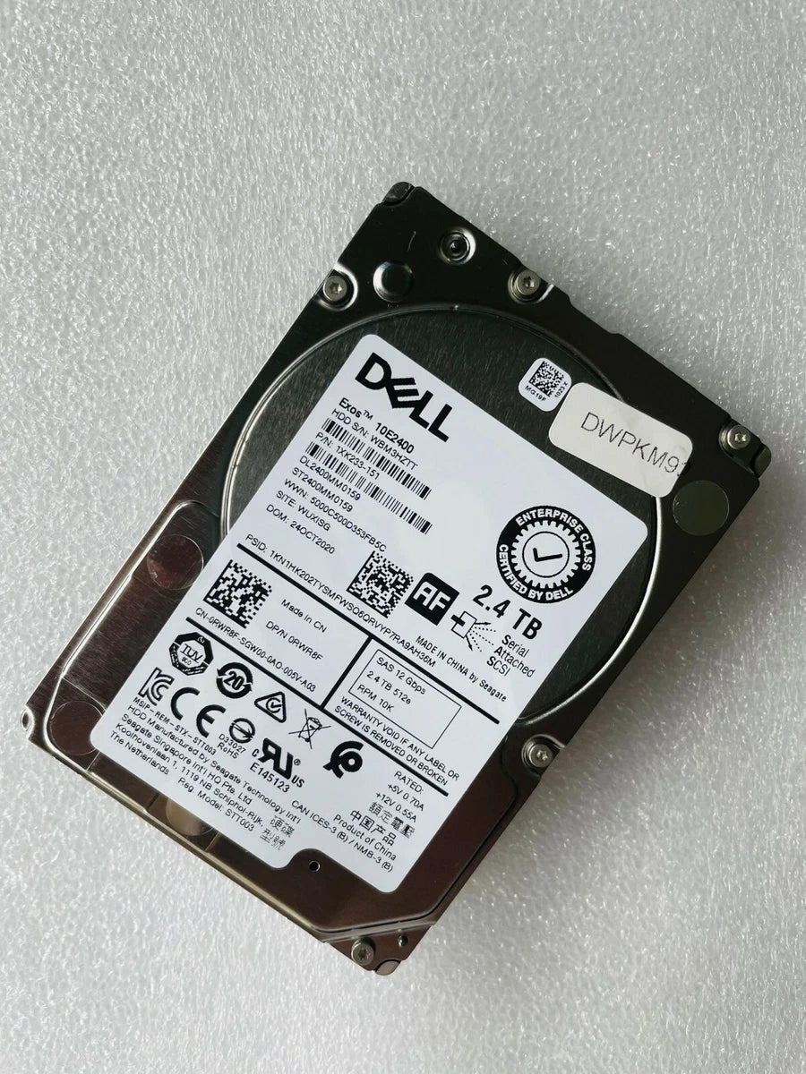 For Dell 2.4TB 10K SAS 2.5" 12Gbps HDD Hard Drive ST2400MM0159 RWR8F 0RWR8F