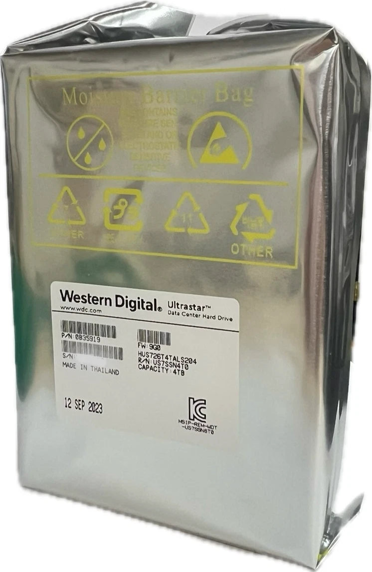 WD Ultrastar HUS726T4TALS204 4TB 7.2K 3.5" 12Gbps SAS Hard Drive - Brand New
