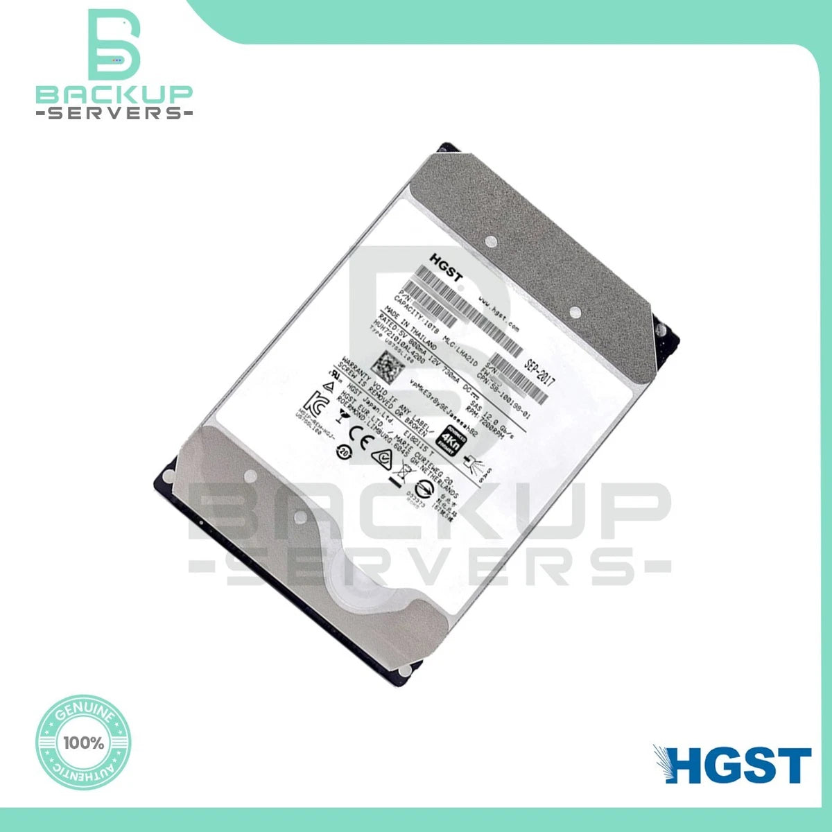 HUH721010AL4200 HGST Ultrastar He10 10TB 12Gbps 7.2K 3.5" 256MB SAS Hard Drive