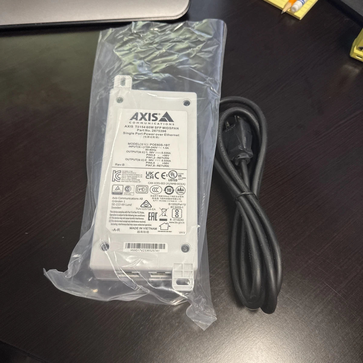 AXIS COMMUNICATION, 5901-001-01, T8154 60W SFP MIDSPAN, POE60S-1BT 56V, Free Shi