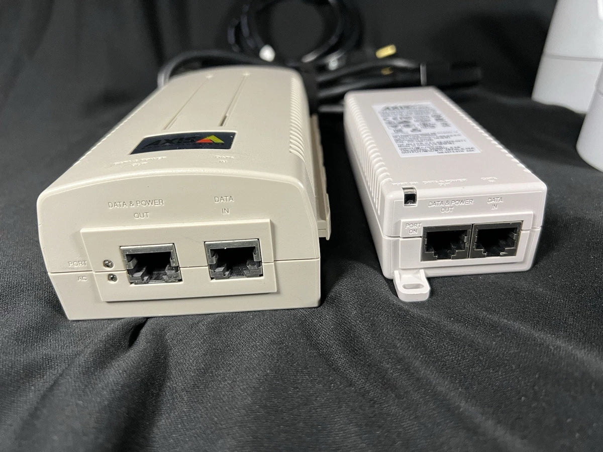 Axis Communications Network Security Lot- 6 Cameras & 2 POE Midspan +Extra Parts