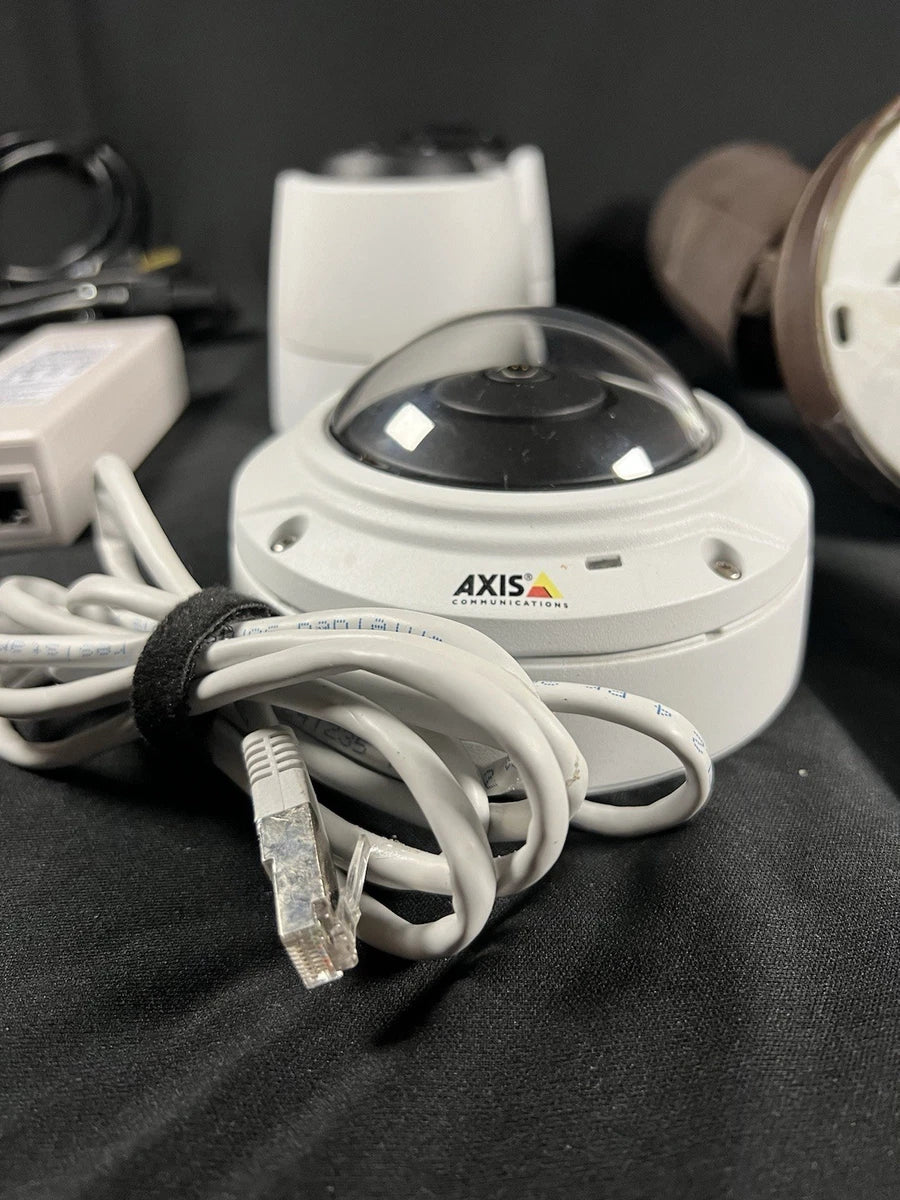 Axis Communications Network Security Lot- 6 Cameras & 2 POE Midspan +Extra Parts