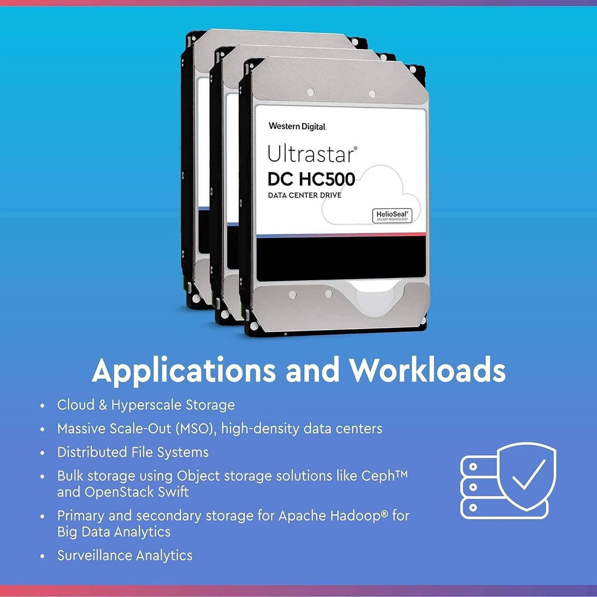 WD Ultrastar DC HC550 18TB SATA 6G 3.5" 7200RPM Enterprise HDD - WUH721818ALE6L4