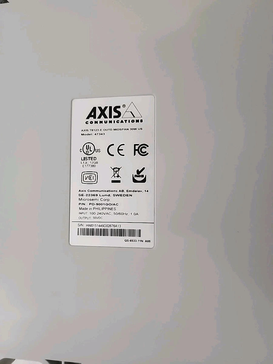 AXIS T8123-E Outdoor Midspan Power Supply 30W Outdoor POE Injector