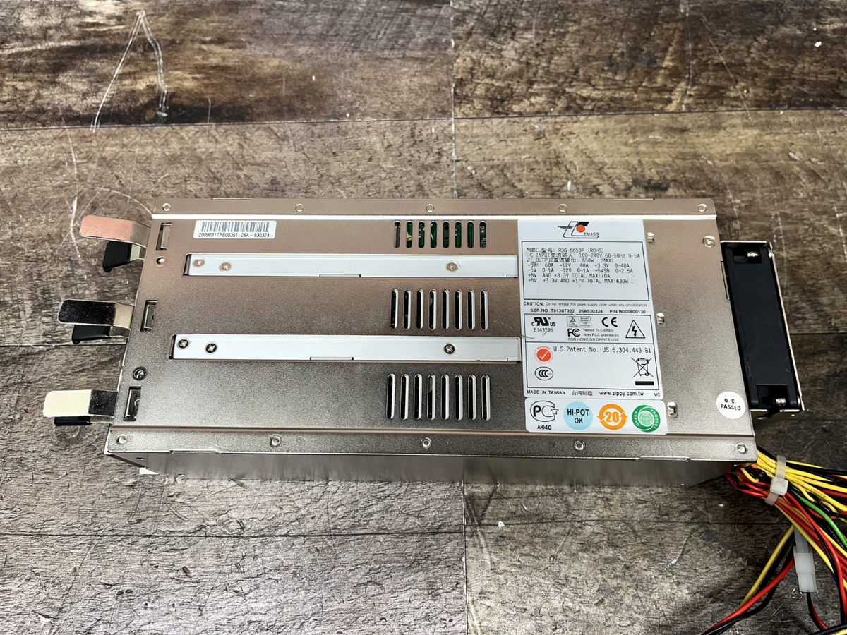 Zippy Emacs 3U 630W 2+1 Redundant PFC EPS12V Unit Only *TESTED WORKING*