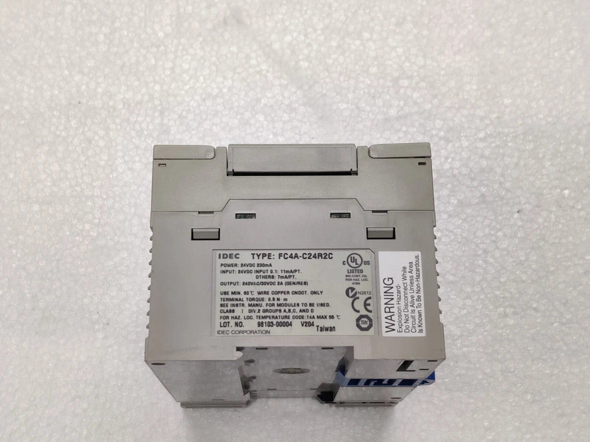 IDEC MicroSmart FC4A-C24R2C PLC Module With Idec FC4A-J8C1