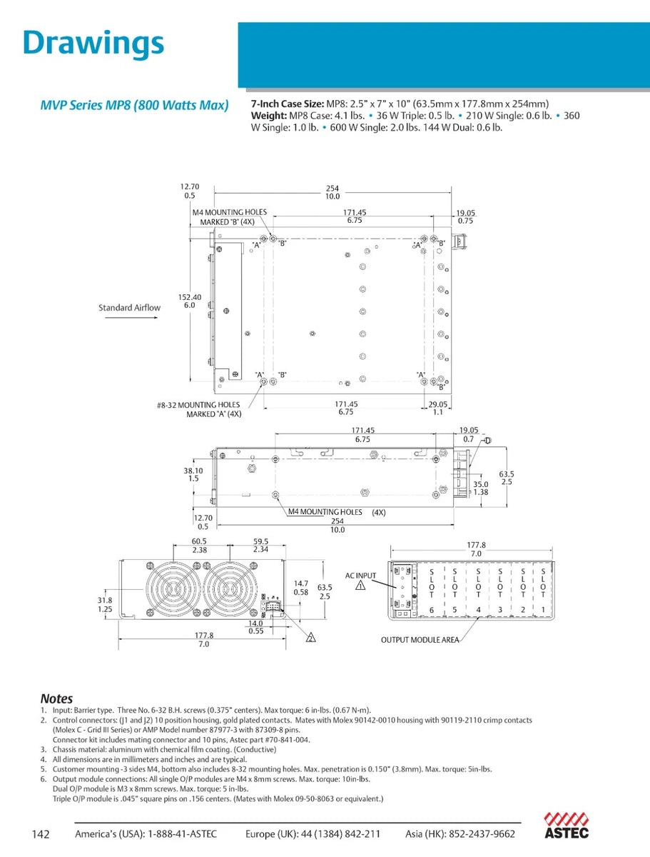 Astec Emerson MVP Series MP4-1Q-4LQ-00 Modular Switching Power Supply 12V 24V
