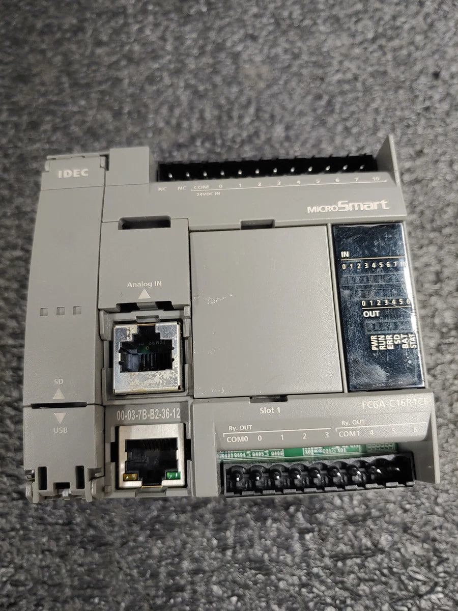 IDEC FC6A-C16R1CE FC6A MicroSmart PLC 16IO CPU 24VDC Relay