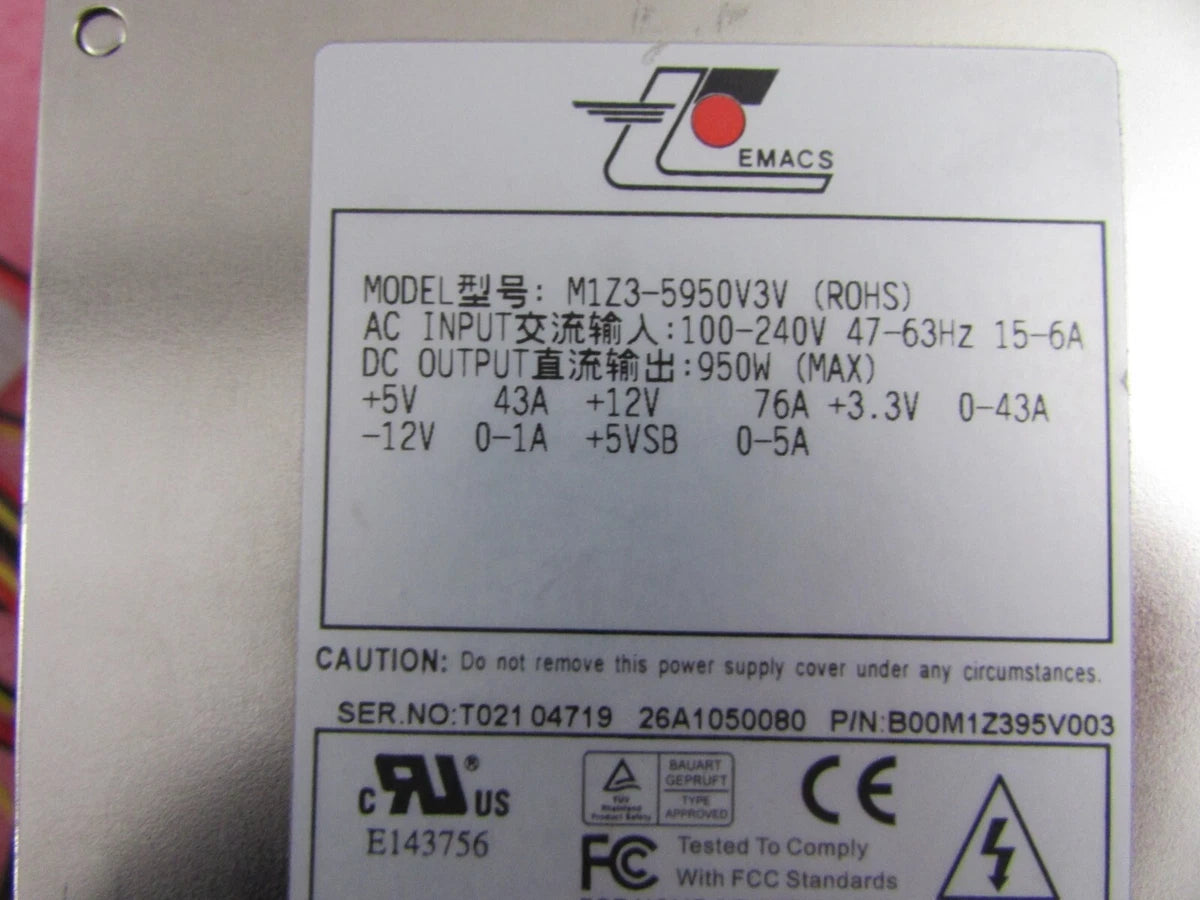 Zippy Emacs M1Z3-5950V3V 950W 3U Redundant Server Power Supply 3x M1Z-5500V Mods