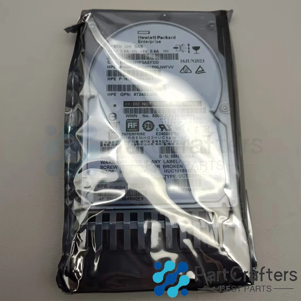 HPE J9F49A MSA 1.8TB 2.5" SAS 10K 12G SFF BC HDD Hard Drive 787649-001