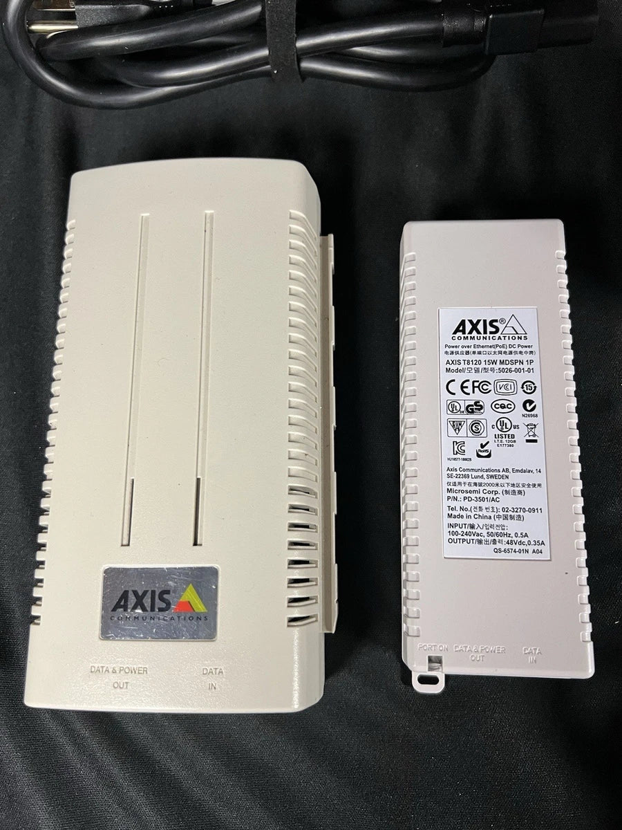 Axis Communications Network Security Lot- 6 Cameras & 2 POE Midspan +Extra Parts