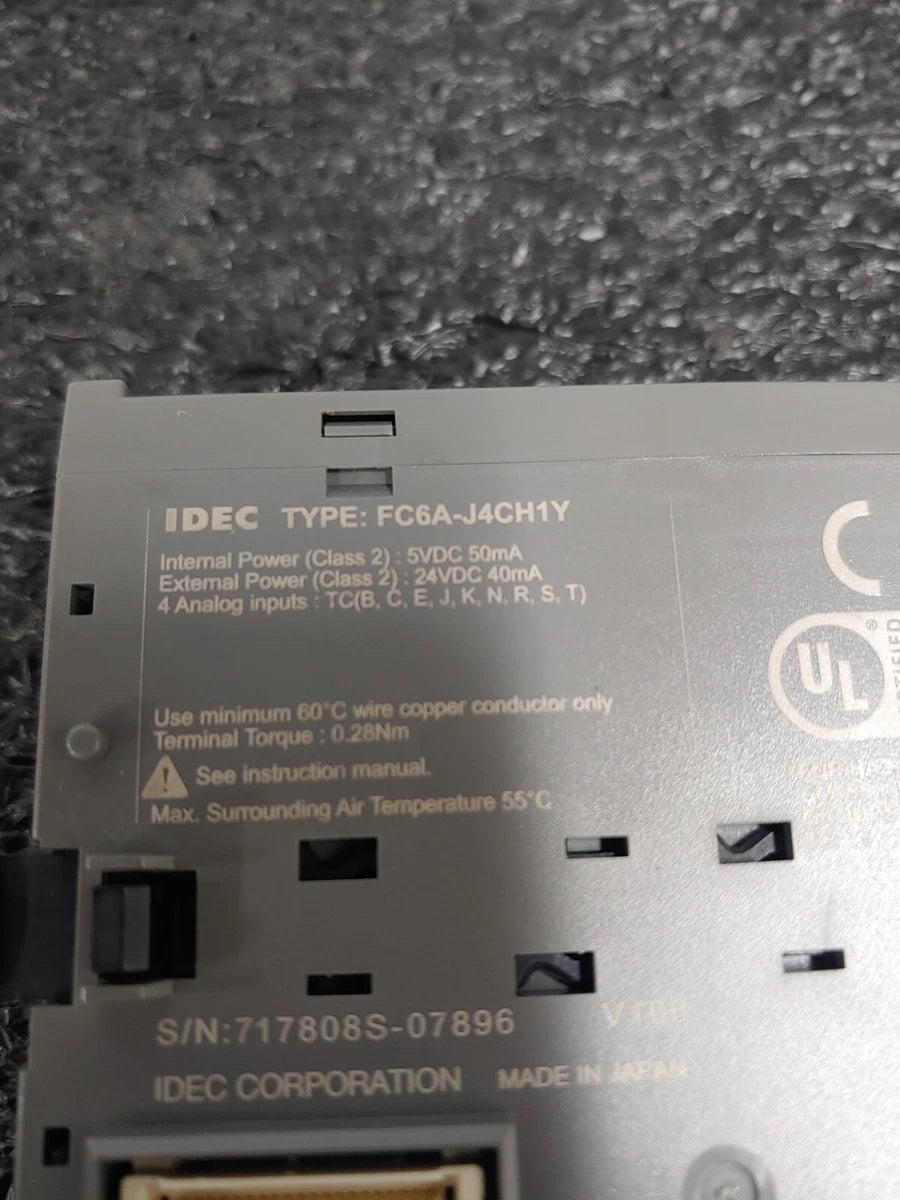 IDEC FC6A-J4CH1Y FC6A MicroSmart PLC 4-pt Isolated Thermo Module