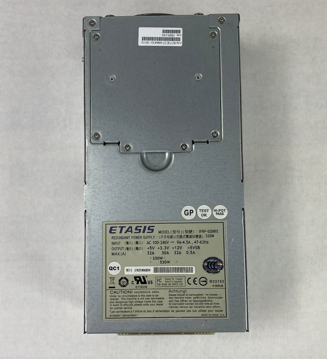 ETASIS IFRP-532NFE 100-240V 530W Power Supply