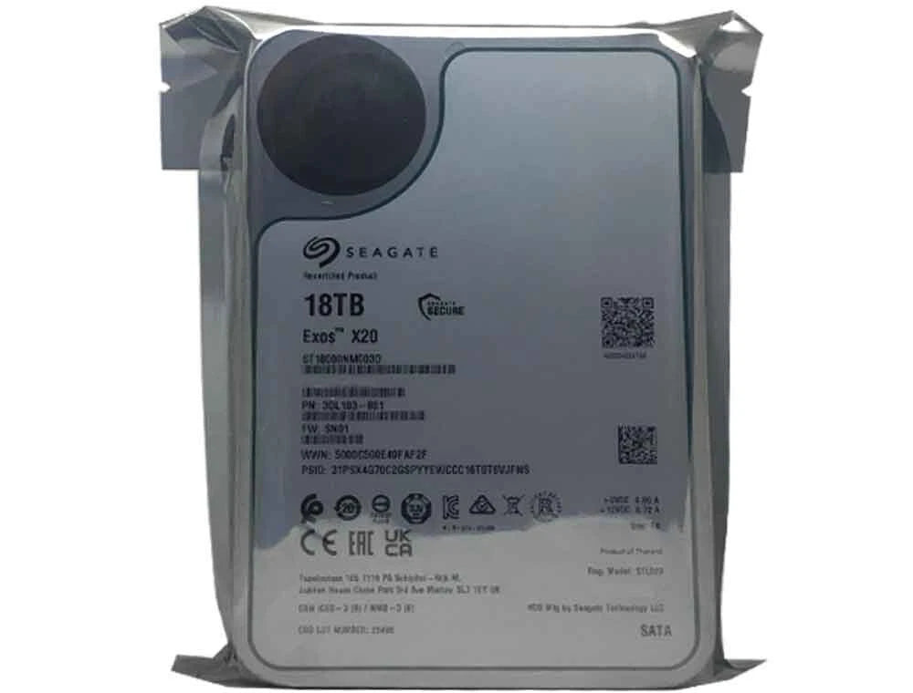 DEFECTIVE Seagate Exos X20 ST18000NM003D 18TB SATA 6Gbs 7200 35 G3D