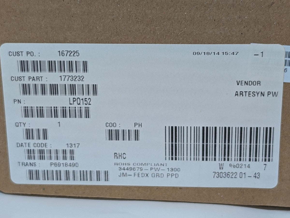 Astec LPQ152 Power Supply -New in Box- 100-127/200-250 V, 4.2/2.2 A, 50/60 Hz