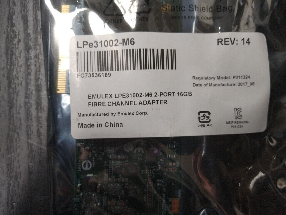 Emulex LPe31002-M6 16Gb 2-Port PCIe Fibre Channel Adapter NEW