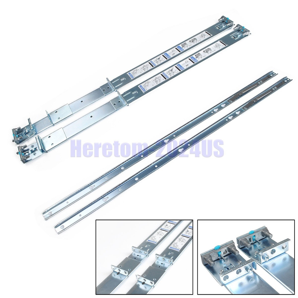 Dell PowerEdge R330 R430 R740 R6415 R640 1U Static Ready Rail Rails Kit 053D7M|335580625381