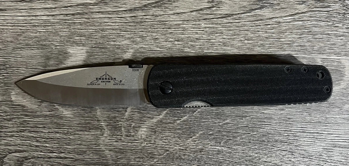 EMERSON KNIVES SUPER A-100 154CM BLADE G10 SCALES Serial #0008 Super Rare.