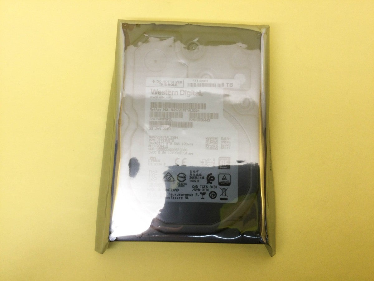 NetApp WD Ultrastar DC HC320 8TB 7.2K SAS 12Gbps 3.5'' HDD HUS728T8TAL5204