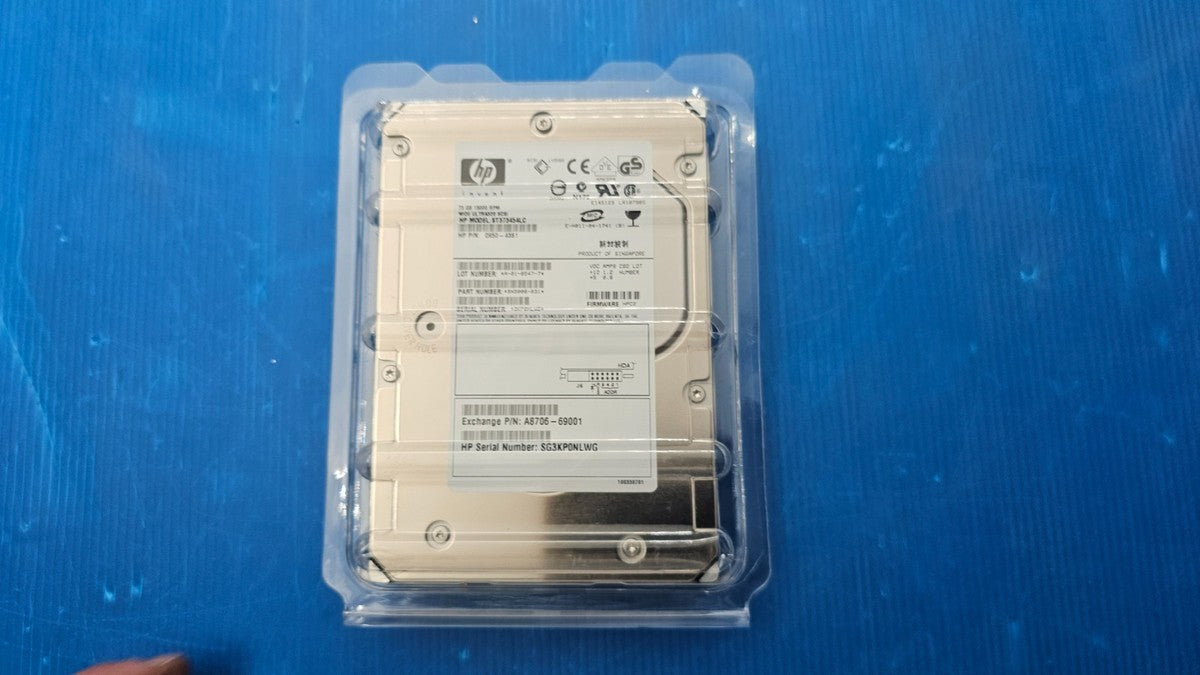 HP 0950-4381 73GB 15K 3.5" SCSI HDD – Enterprise Ultra320 Hard Drive