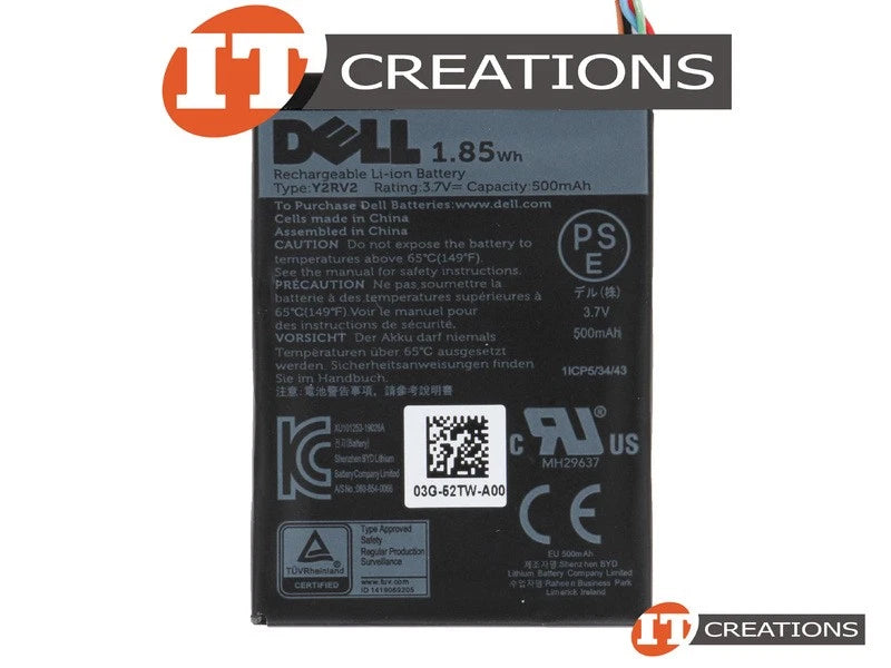 DELL BATTERY 3.7V 500MAH FOR DELL EMC POWEREDGE R 7XF2T